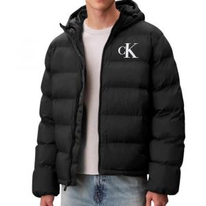 Calvin Klein Veste Jeans Nylon Monogram Puffer noir - L