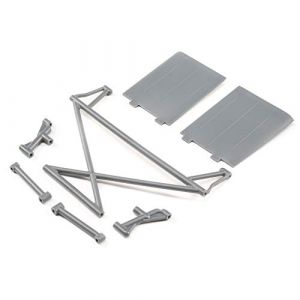 Rear Tower Support,X-Bar,Mud Guards,Gray - Rock Rey - Losi