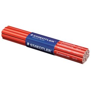 Image de Staedtler 148 25 Charpenter Boîte de 12 Crayons graphite mine plate corps ovale longueur 25 cm