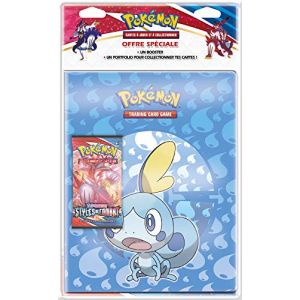 Asmodée Pokémon Pack Portfolio + Booster (Modèle aléatoire) -Epée et Bouclier Styles de Combat (EB05) société-Jeu de Cartes à Collectionner, POB09EB05