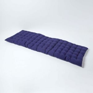 Homescapes - Coussin pour banc de jardin 3 places, Bleu marine - Bleu Marine