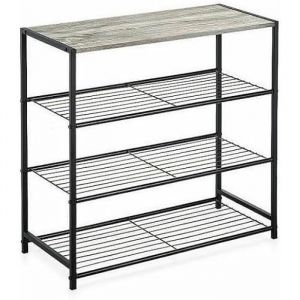 Étagère - Confortime - Noir - 60 X 30 X 63,5 Cm - 3 Unités - Métal