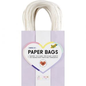 Folia 21249 - Paper Bags PASTEL S, 20 sacs en papier kraft 110-125 g/m&sup2; en 10 couleurs pastel, env. 12 x 15 x 5,5 cm, pour bricoler, d&eacute;corer et offrir