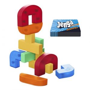 Hasbro Jenga : Sabotage - Extension Amusante du Jeu Jenga Classique, avec des Blocs rigolos et du Sabotage - 1 Joueur et + - Jeu de Groupe Familial - Jeu Jenga requis - d&egrave;s 6 Ans - Version fran&ccedil;aise