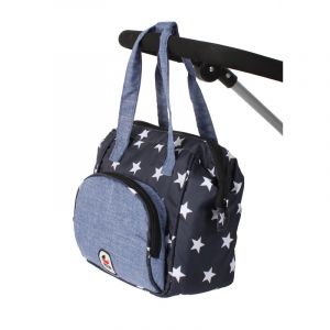 Bayer Chic Sac À Langer Pour Poupées Bleu Marine Étoiles