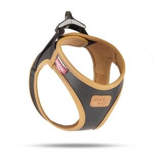 Curli Harnais pour chien en cuir Apple