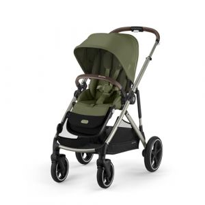 Cybex Poussette Gold GAZELLE S, De la naissance à environ 4 ans, Max. 22 kg (mode simple) / 2x 22 kg (mode duo), Système tout-en-1 avec 20+ configurations, Vert mousse
