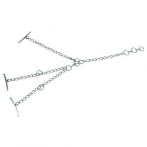 Kerbl Chaîne double tyrolienne zingué avec mousqueton