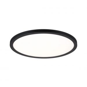 Paulmann 70998 LED Atria Shine 293 mm Rond INCL. 1x16 Watts Blanc Chaud Noir Panneau Lumineux synth&eacute;tique syst&egrave;me d'&eacute;clairage 3000 Kelvin, Mati&egrave;re Plastique, 16 W