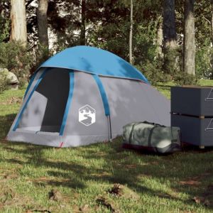 VidaXL Tente de camping &agrave; d&ocirc;me 1 personne bleu imperm&eacute;able