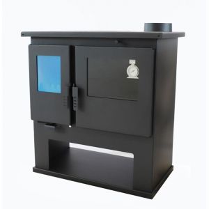 Verso Poêle à Bois cs Lite - 7,7 kW Plaque Supérieure en Métal et Chauffage Efficace