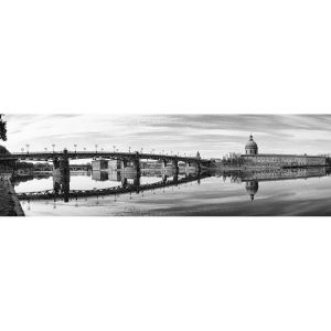 Ceanothe Tableau sur toile pont saint-Pierre Bordeaux 30x97 cm