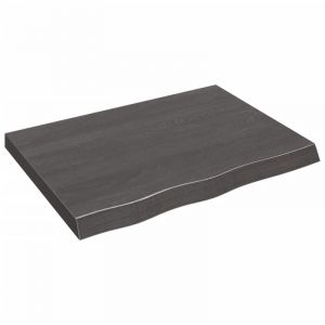 VidaXL Dessus de bureau gris foncé 80x60x6 cm bois chêne traité