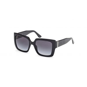 Guess Femme GU00200 01B Lunettes de soleil Injecté Noir Fumée Carré Normale