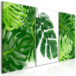 Image de Artgeist Tableau Imprimé "Palm Leaves 3 Panneaux" 60x120cm