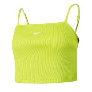 Nike Crop top c&ocirc;tel&eacute; Sportswear Essential pour Femme - Atomic Green/White, Atomic Green/White