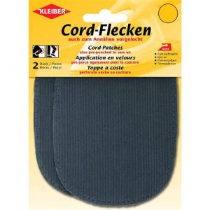 Kleiber Patchs thermocollants ou à Coudre pour Coudes et Genoux, Gris, 2 par Pack