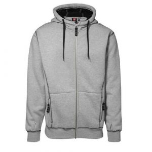 Image de Id Sweat &agrave; capuche et fermeture zipp&eacute;e (coupe large) - Homme (M) (Gris) - UT 342