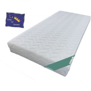 Lot de 2 Matelas 90x190 pour Sommier Articulé Déhoussable Mousse Poli Lattex Indéformable 19 cm Soutien Ferme Housse Lavable à 30° Relax 2 x 90 x 190 King of Dreams