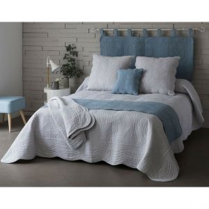 Plaid 150x150 gris perle en coton