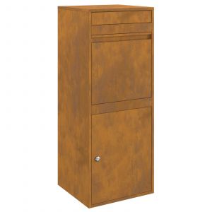 VidaXL Boîte De Dépôt De Colis Rouillé 41 X 38 X 103 Cm