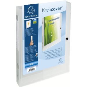 Exacompta Boîte de classement Kreacover à pression dos 4cm