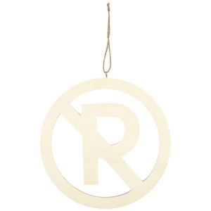 Creotime Panneau Ne pas stationner en bois à décorer - 21,3 cm