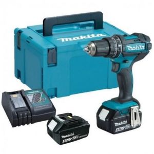 Makita Perceuse Visseuse à percussion DHP482RFJ 18 V Li-Ion 2 x 3Ah Ø 13mm