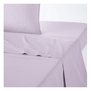 Image de Drap plat uni en coton lavé, Scenario Violet Couleur Violet Taille 240 x 290 cm