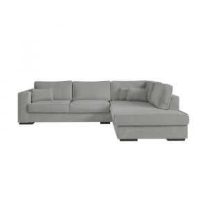 Loungitude Canapé D'angle Xxl Belami En Tissu - Gris Clair, Angle Droit