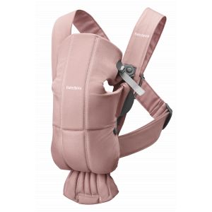 BabyBjörn Porte-bébé Mini - Rose poudré / Tissé