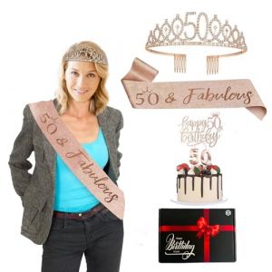 Original Cup Pack d'accessoires anniversaire 50 ans - Couleur Rose - Taille Taille Unique