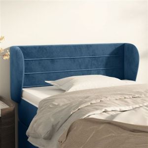 VidaXL Hoofdbord met randen 83x23x78/88 cm fluweel donkerblauw3117318