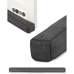 Beautissu Boudin de Porte Isolant dEntr&eacute;e 100 cm &ndash; Coupe Vent Tissu Gris Fonc&eacute; pour Isolation Thermique &ndash; Levante