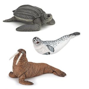 Papo Figurines animaux marins (tortue, phoque et morse)