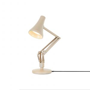 Image de Anglepoise Lampe de table 90 Mini Mini / LED - Branchement secteur ou USB blanc/beige en métal