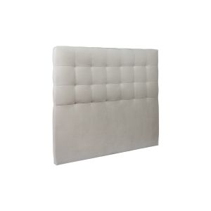 Tete de lit Capitonnée Velours Gris clair L 160 cm - Ep 10 cm rembourré
