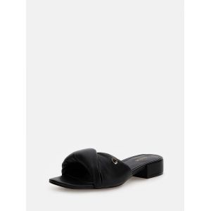 Guess Sandales Albert cuir v&eacute;ritable Noir - Couleur Noir - Taille 38