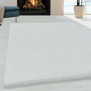 MOELLEUX - Tapis cosy &agrave; poils longs - Blanc 280 x 370 cm