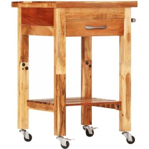 VidaXL Chariot De Cuisine 55x55x89 Cm Bois Massif D'acacia