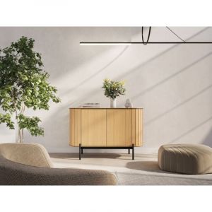 Bobochic Buffet arrondi 2 portes 124 cm amboise couleur chêne