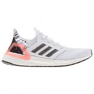 Adidas Chaussures running Ultraboost 20 - Footwear White / Core Black / Signal Coral - Taille EU 46 2/3