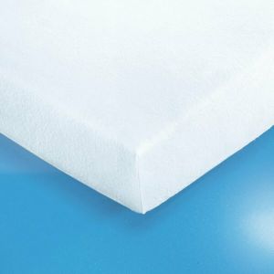 Protège matelas éponge imperméable anti acarien Blanc Taille 120x190 cm;140x190 cm;140x200 cm;160x200 cm;180x200 cm;70x190 cm;80x190 cm;90x190 cm;90x200 cm