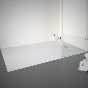 Schulte-ufer Receveur de douche 90 x 140 cm effet pierre blanche léger