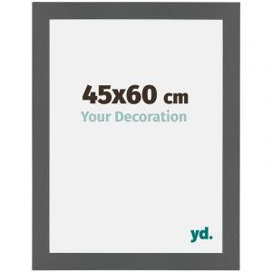 Your Decoration - 45x60 cm - Cadres Photo en mdf Avec Verre acrylique - Anti-Reflet - Excellente Qualit&eacute; - Anthracite - Cadre Decoration Murale