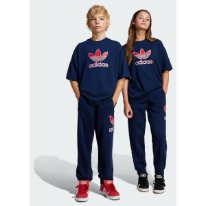 Adidas Original Pantalon de surv&ecirc;tement oversize grand logo Execution Enfants, pointure 128 cm - Taille 128 cm