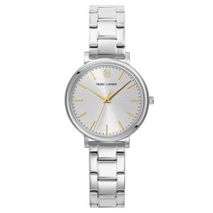 Pierre Lannier Montre Femme Essential Argenté Cadran Argenté Bracelet Acier Argenté 14 Mm