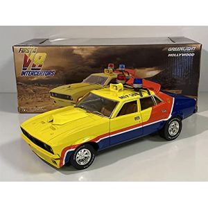 Image de Greenlight Collectibles Voiture Miniature de Collection 1-18 - FORD XB Falcon V8 Police Interceptor - Madmax - Yellow / Red / Blue - 13574