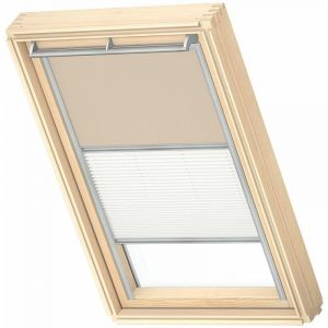 Velux Original Store Duo Occultant et Tamisant (DFD), Cadre Argenté, M06, 306 - Capuccino