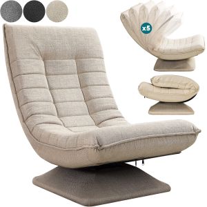 Fauteuil relax Aberdeen Crème Tissu